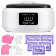 💆 premium paraffin wax machine: quick heating, 3000ml capacity - ideal for hands & feet moisturization, soothing arthritis - includes 5 packs of 2.2lb paraffin wax, 200 glove liners, 2 mitts, 2 booties logo