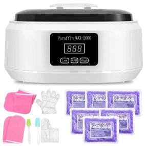 img 4 attached to 💆 Premium Paraffin Wax Machine: Quick Heating, 3000ML Capacity - Ideal for Hands & Feet Moisturization, Soothing Arthritis - Includes 5 Packs of 2.2lb Paraffin Wax, 200 Glove Liners, 2 Mitts, 2 Booties