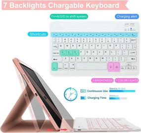 img 1 attached to Keyboard Generation Generation Backlit Color Slim Cover Auto