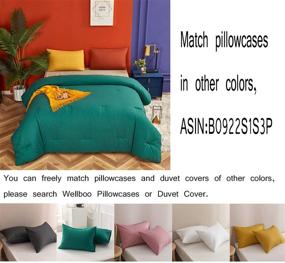 img 3 attached to Wellboo Lightweight Microfiber Breathable Pillowcases Bedding for Duvet Covers & Sets