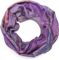 bohomonde infinity scarf in ramaya design: 🧣 luxuriously rich and vibrant rare pashmina infinity scarf logo