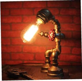 img 1 attached to 🤖 Steampunk Retro Lamp - Vintage Industrial Antique Iron Metal Robot Pipe Desk Table Lamp for Room Décor, DIY Men's Boys Nerdy Christmas Gifts