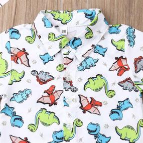 img 1 attached to 🦕 Dapper Dinosaur Toddler Clothes - Bermuda Boys' Clothing Sets