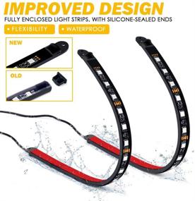 img 3 attached to 🚗 Xprite RGB LED Car Interior Light Strips - Wireless Remote Control, Waterproof Design, Under Dash Footwell Lights Kit with Cigarette Plug - Universal for Cars, RVs, SUVs, Trucks (4 PCS)