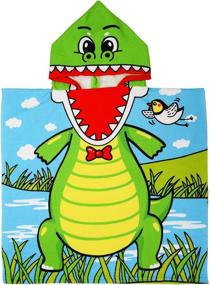 img 3 attached to 🐊 Ultra Soft Boys Hooded Beach Towels: Fast Drying Microfiber Cover Up Cape for Kids - Crocodile Design