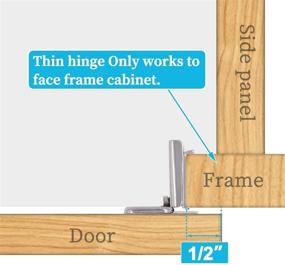 img 2 attached to KONIGEEHRE 50-Pack Soft Close 1/2” Overlay Face Frame Cabinet 🔧 Hinge - High Quality Nickel Plated Steel Concealed Hinges for Kitchen Cabinets