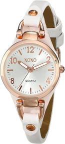 img 3 attached to ⌚ Stylish XOXO Women's XO3399 Analog Quartz White Watch: A Timepiece of Elegance