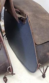 img 1 attached to 👜 Large Distressed Brown Genuine Leather Motorcycle Saddlebag Luggage Set