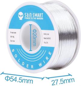 img 2 attached to SainSmart 0.6mm Electrical Solder Wire 63/37 Tin/Lead Sn63Pb37 with Rosin Core Flux (100g/0.22lbs)