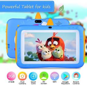 img 3 attached to Планшет для детей с диагональю 7 дюймов, 2 ГБ ОЗУ 16 ГБ ПЗУ, Android 9.0, IPS HD-дисплей, контроль родителей, защита от детей, сертифицированный Google Play Store, WiFi, планшет на Android, синий