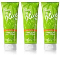 🧴 super rich foot creams: 8oz tubes by bath and body works true blue spa - set of 3 logo