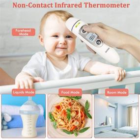 img 2 attached to 🌡️ No Touch Digital Infrared Thermometer: Non-Contact Forehead Thermometer for Adults, Kids, and Baby with Fever Alarm and Memory Function