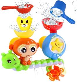 img 4 attached to 🛁 GOODLOGO Bath Toys for Toddlers Kids Babies 1 2 3 Year Old Boys Girls Bathtub Toy with 2 Toy Cups Strong Suction Cups Ideas Color Box" - "GOODLOGO Bath Toys for Toddlers Kids Babies 1-3 Year Old Boys Girls | Bathtub Toy with 2 Toy Cups & Strong Suction Cups | Fun & Colorful Box