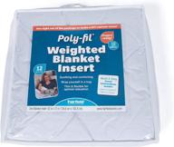 42x72in 12lb fairfield poly-fil weighted blanket insert – white with bead filler logo