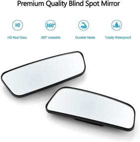 img 2 attached to 🔎 360° Adjustable Ultra Safety Stick-On Mirror Kit for Blind Spot - TRUE LINE Automotive