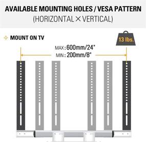 img 2 attached to Mounting Dream Sonos Beam Wall Mount Soundbar Bracket - VESA 600x400mm, up to 13 lbs, MD5426-W