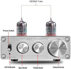 img 3 attached to FX AUDIO Tube 03 Tube Preamp Mini Home Audio Stereo Preamplifier 6K4 Tube Hi-Fi Vacuum Tube Preamplifier with Bass and Treble Control - Home Theater Audio Preamp with 12V Power Adapter and RCA Cable