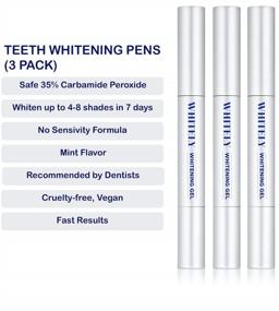 img 1 attached to WHITELY Premium Teeth Whitening Pen - 3 Pack, 35% Carbamide Peroxide Gel, 30+ Uses, No Sensitivity, Painless, Effective, Easy to Use, Travel-Friendly, Natural Mint Flavor - Boost Your Smile