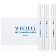 whitely premium teeth whitening pen - 3 pack, 35% carbamide peroxide gel, 30+ uses, no sensitivity, painless, effective, easy to use, travel-friendly, natural mint flavor - boost your smile logo
