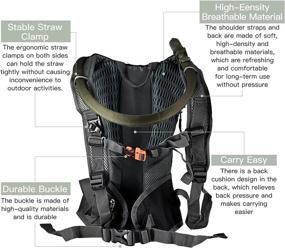 img 2 attached to 🎒 Owiwell Waterproof Hiking Hydration Pack Backpack: 10L Capacity + 2.5L Water Bladder - Perfect for Outdoor Running, Hiking, Camping, Cycling, Climbing, Biking