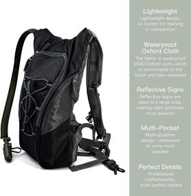 img 3 attached to 🎒 Owiwell Waterproof Hiking Hydration Pack Backpack: 10L Capacity + 2.5L Water Bladder - Perfect for Outdoor Running, Hiking, Camping, Cycling, Climbing, Biking