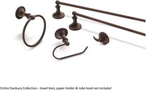 img 2 attached to European Single Post Bathroom Hand Towel Ring Moen DN6786ORB from Danbury Collection in Oil-Rubbed Bronze