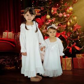 img 3 attached to 👗 Timeless Charm: Nightgowns Vintage Dresses SleepShirt Jammies for Girls