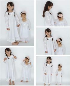 img 1 attached to 👗 Timeless Charm: Nightgowns Vintage Dresses SleepShirt Jammies for Girls