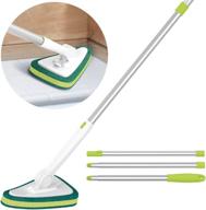 efficient shower cleaning brush: forasto extendable tub and tile scrubber with 45'' handle logo