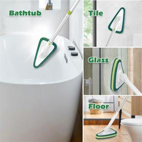 img 2 attached to Efficient Shower Cleaning Brush: FORASTO Extendable Tub and Tile Scrubber with 45'' Handle