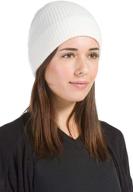 premium 100% cashmere cuffed beanie for women by fishers finery логотип