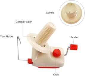 img 3 attached to 🧶 Pedkit Bobbin Winder Yarn and Umbrella Swift String Ball Winder - Manual Wool Winder Holder for Clothing, Fiber Crafting, Home, Office, Art - Hand-Operated