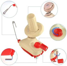 img 4 attached to 🧶 Pedkit Bobbin Winder Yarn and Umbrella Swift String Ball Winder - Manual Wool Winder Holder for Clothing, Fiber Crafting, Home, Office, Art - Hand-Operated