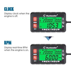 img 3 attached to 🔍 Accurate Tracking and Monitoring with Runleader Hour Meter Tachometer Interior Accessories