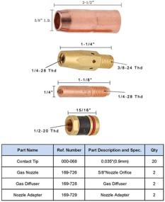 img 2 attached to Сварочный аксессуар 169 726 сопло-светодиодная насадка диффузор адаптер Millermatic