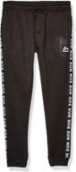 rbx little fleece black white boys' clothing in pants logo