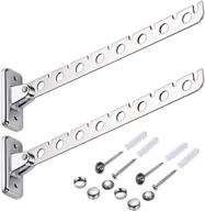 👕 sumnacon 12&#34; stainless steel clothes hanger rack - set of 2, wall mounted folding garment hooks for space-saving clothing and closet rod storage in laundry room, bedroom, bathroom, kitchen логотип