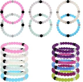 img 4 attached to 🎁 Reactive Silicone Bracelet Birthday Bracelets: A Vibrant Gift for All Ages