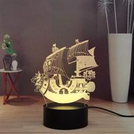 🐵 japanese anime led kids night light - monkey·d·luffy boat touch remote bedroom night lamp, thousand sunny cool decoration light lamp for child teen - going merry логотип