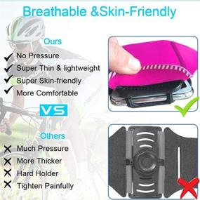 img 1 attached to 🏃 GLBSUNION 360° Rotatable Running Armband - Detachable Cell Phone Holder with Key/Earphones/Card Pocket for iPhone 12, 11Max, XR, XS, X, 8 Pro Plus, Galaxy Note, HTC, LG, Moto, Pixel - Up to 6.7” - Ideal for Jogging