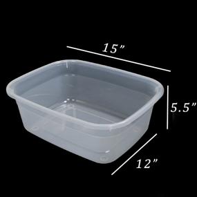 img 3 attached to Set of 4 Saedy 14 QT Plastic Dish Pans