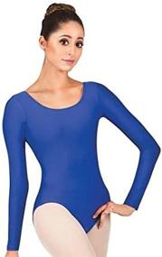 img 1 attached to 🩰 Stylish and Comfortable Adult Long Sleeve Dance Leotard - D5103