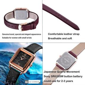 img 1 attached to Watches Leather Waterproof Fashion SKMEI Women's Watches