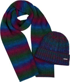 img 4 attached to 🧣 COMTÉ Colorful Beanie Hat and Scarf Set - Knitted Scarf and Hat Set for Women, Men, and Children