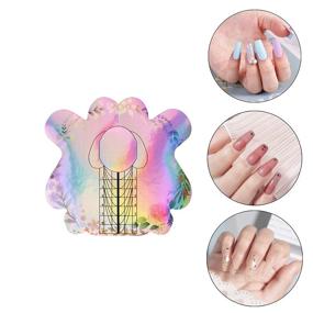 img 3 attached to 💅 100Pcs Nail Forms Extension Sticker: Perfect Guide for Acrylic Nails, Poly Nail, UV Gel & Nail Art