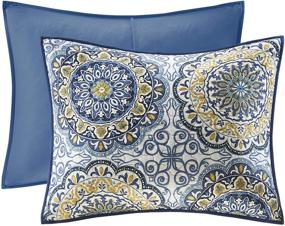 img 1 attached to 🛏️ Madison Park Quilt Classic Damask Medallion Design, All Season, Breathable Coverlet Bedspread, Lightweight Bedding Set, Shams, Decorative Pillow, Tangiers, Blue King/Cal King, 104x94, 6 Piece