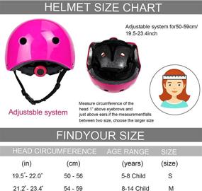 img 3 attached to 🦄 Sumfox Kids Unicorn Helmet Set: Skateboard, Roller Skate, Cycling, Scooter - Ages 5-14