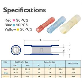 img 3 attached to AIRIC Nylon Butt Connectors Crimp Terminals 200PCS 10-22 AWG Butt Connector Kit Fully Insulated Nylon Wire Butt Splice Connectors