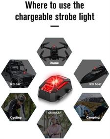 img 3 attached to 🚁 Enhance Safety with Rechargeable Drone Strobe Lights - FAA Compliant Anti-Collision Lighting for DJI Mavic Mini 2, Mavic Air 2S, and RC Aircrafts