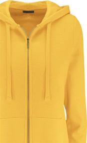 img 1 attached to ClothingAve. Lightweight Women's Zip-Up Hoodie - Comfy, Active, Casual, Running Cotton Blend Jacket, Long Sleeve